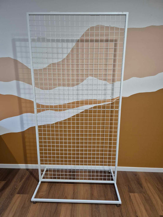 White Rectangle Mesh Wall